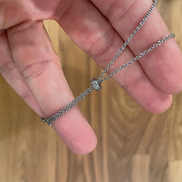 NWOT Fine silver plated crystal adjustable bracelet - Picture 5 of 5